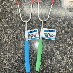 2 Telescoping ANC BBQ Fork Extends from 6" up to 24" for Camp Fire BBQ Roasting